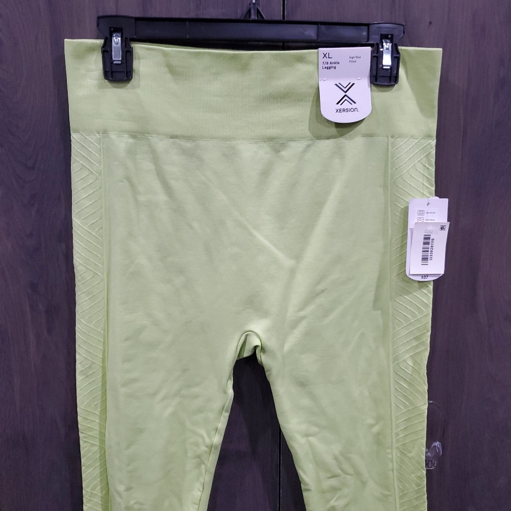 High Rise Fitted Leggings Xersion- 7/8 Ankle J C Penney L👀K Size XL